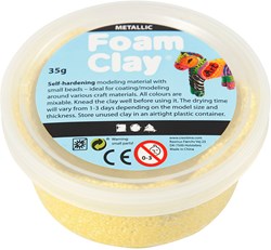 Foam Clay pâte à modeler jaune métallisé 35g - jouet créatif autodurcissant