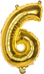 Folienballon 6 Gold 22006