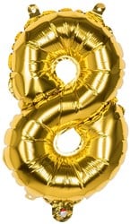 Folienballon 8 Gold 22008