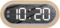 Attalos Digitaler Wecker - Zwei Weckzeiten - Holz - USB  AAA-Batterien - Uhr Für Erwachsene & Kinder - Tischuhr - Reisewecker & Kinderwecker& Weckuhr-2