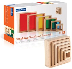 GuideCraft Regenboog blokken piramide stapelen