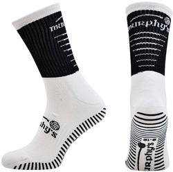 Murphy's Sportsocken Pro Mid GAA Grip Junior Schwarz-Weiß Komfort