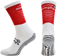 Murphy's Sportsocken Pro Mid Grip Erwachsene Rot-Weiß Antirutsch
