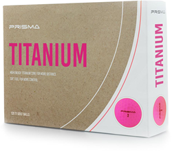 Masters Prisma Titanium Golf Balls (Box of 12) - Pink -