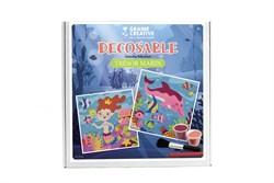 Graine Creative kit peinture sur sable monde sous-marin 30x30 cm créatif