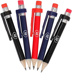 Masters Wood Pencils with Clip & Eraser X 5 -  -