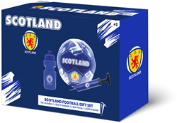 Gioco Fußball Geschenkset Schottland Größe 5 mit Trinkflasche und Pumpe