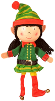 Fiesta Crafts >Girl Elf Finger Puppet (6)