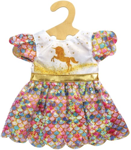 Heless robe de poupée pailletée licorne Goldy 35-45cm - jouet fantastique