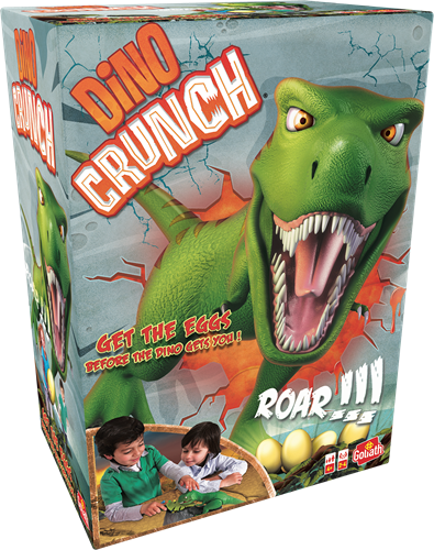 Goliath Dino Crunch - Kinderspiel Actionspiel mit T-Rex und Eiern