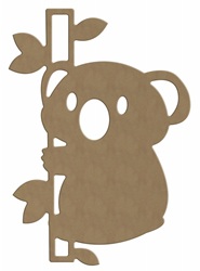 Gomille figurine koala en MDF - décoration créative pour enfants et adultes