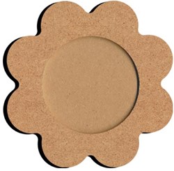 Gomille cadre photo MDF fleur - cadre créatif multicolore 16x13 cm