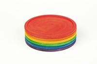 Assiettes arc-en-ciel en bois Grapat - 6 pièces-2