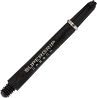 Harrows Dart Shafts Carbon Super Grip - Schwarz Silber - Short - Dartzubehör