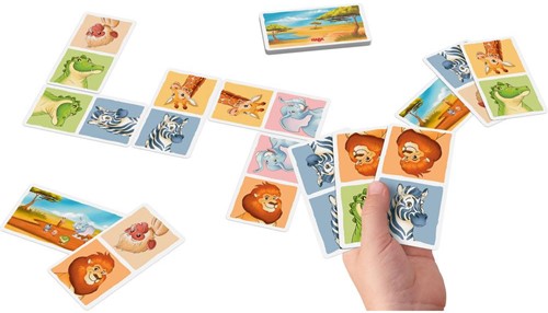 Haba !!! PROMO - Jeu de cartes - Domino Junior - Safari (F) (DE/E/F/NL/IT/ES)