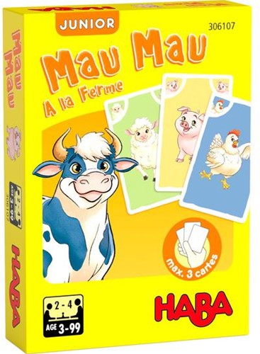 Haba !!! PROMO - Jeu de cartes - Mau Mau Junior - A la ferme (F) (DE/E/F/NL/IT/ES)