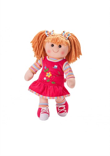 Heless Puppe Lili - weiche Stoffpuppe 42cm rot Textil