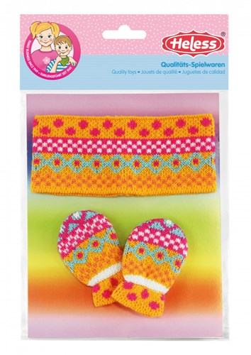 Heless bandeau et moufles poupée set 28-35 cm accessoire