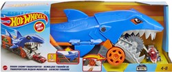 Hot Wheels jouet Camion Transporteur Requin avec voiture et rangement