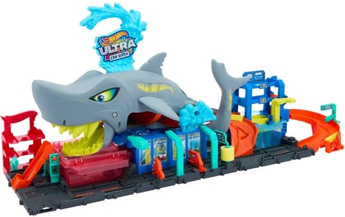 Hot Wheels Spielzeug Ultra Shark Car Wash - Autowaschanlage mit Auto-2