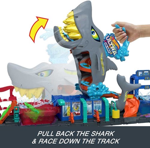 Hot Wheels Spielzeug Ultra Shark Car Wash - Autowaschanlage mit Auto-3