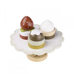 Micki plateau à gâteaux en bois avec pâtisseries - jouet éducatif