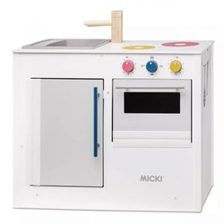 Micki Holzspielküche - Pastellfarben - Kinderküche aus Holz