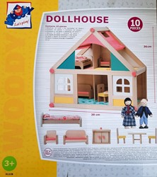 Maison de poupée en bois avec accessoires. 91328