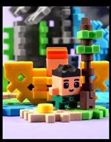 Marioinex Bausteine - Mini Waffle Secret Cave 148 Stück - Lernspielzeug-3