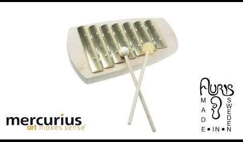 Auris Glockenspiel Musikinstrument pentatonisch gerade 7 Töne Messing-2