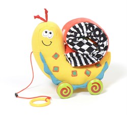 Dolce Classic trekfiguur & activiteitenknuffel slak Semmy - 21 cm