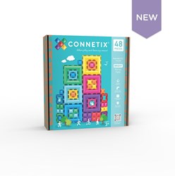 Connetix magnetisches Konstruktionsspielzeug Bright Portal Pack 48 Stück - bunte Magnetfliesen