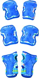 Micro Kinder Schutzset Knie, Handgelenk und Ellbogen blau - Sicherheit Spielzeug