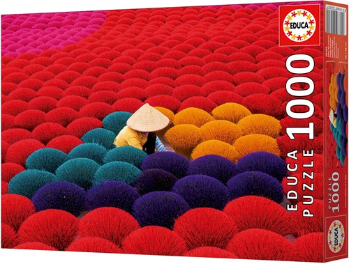 Educa Puzzle Incense Village Vietnam 1000 Teile bunt-2