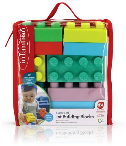 Infantino Bausteine - Super Soft 1st Building Blocks Set Mehrfarbig-2