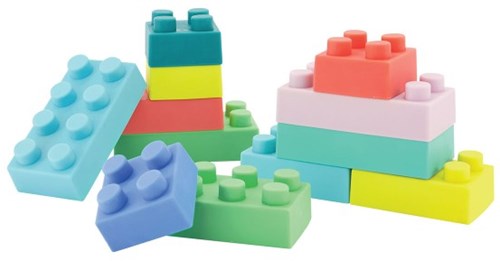 Infantino Bausteine - Super Soft 1st Building Blocks Set Mehrfarbig