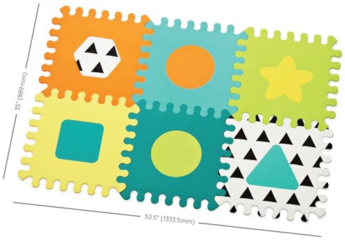Infantino weiche Schaumstoff-Puzzlematte Baby Spielmatte 6-teilig bunt-2