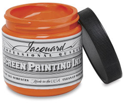 Jacquard encre de sérigraphie 118 ml orange peinture textile pour tissu et papier