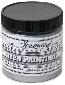 Jacquard encre de sérigraphie 118 ml argent - peinture textile pour tissu et papier
