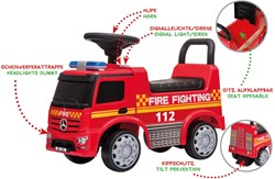 Jamara porteur camion de pompier Mercedes-Benz avec effets lumineux