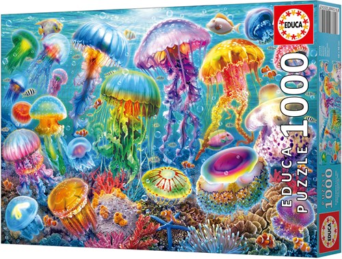 Educa Puzzle Quallen - 1000 Teile Erwachsenenpuzzle Karton-2
