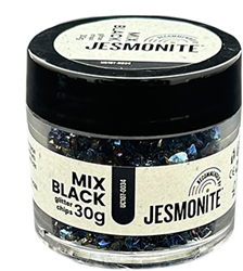 Jesmonite Jesmonite Glitter Chips 30g Schwarz Mix