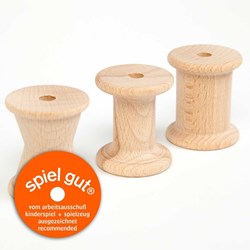 Grapat Holzspielzeug Spulen naturfarben - Set mit 3 Stück