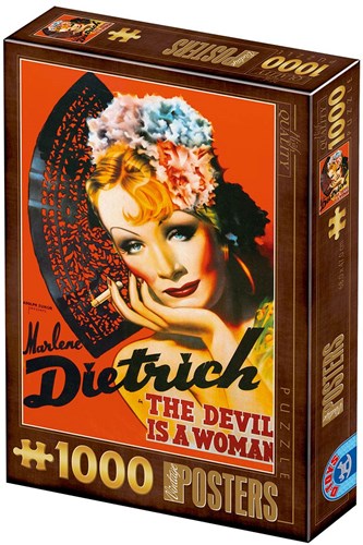 DToys Jigsaw Puzzle - 1000 Pieces - Marlene Dietrich : The Devil is a Woman - 1,000 pieces-2