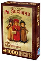 D-Toys Puzzle Kunst 1000 Teile - Vintage Poster Ph. Suchard Chocolates-2