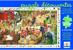 djeco Djeco Entdeckerpuzzle Pferde Mehrfarbig