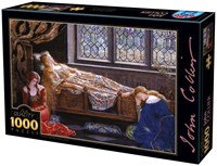 D-Toys puzzle art John Collier The Sleeping Beauty 1000 pièces-2