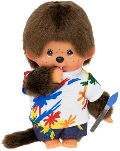 Monchhichi Kuscheltier Junge Künstler Puppe 20cm Spielzeug-3