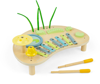 BigJigs Holz Musikspielzeug Jungle Music Bench für Kinder