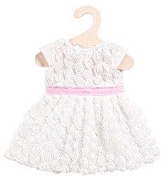 Heless Kleid mit Rosen (weiß/rosa) Größe 35-45cm